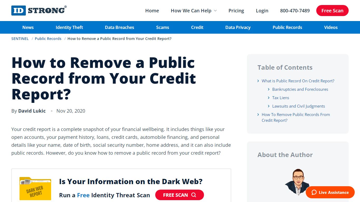 How To Remove Public Records From Credit Report? - IDStrong